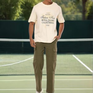 BR-Printed T-Shirt with Crew Neck and Short Sleeves