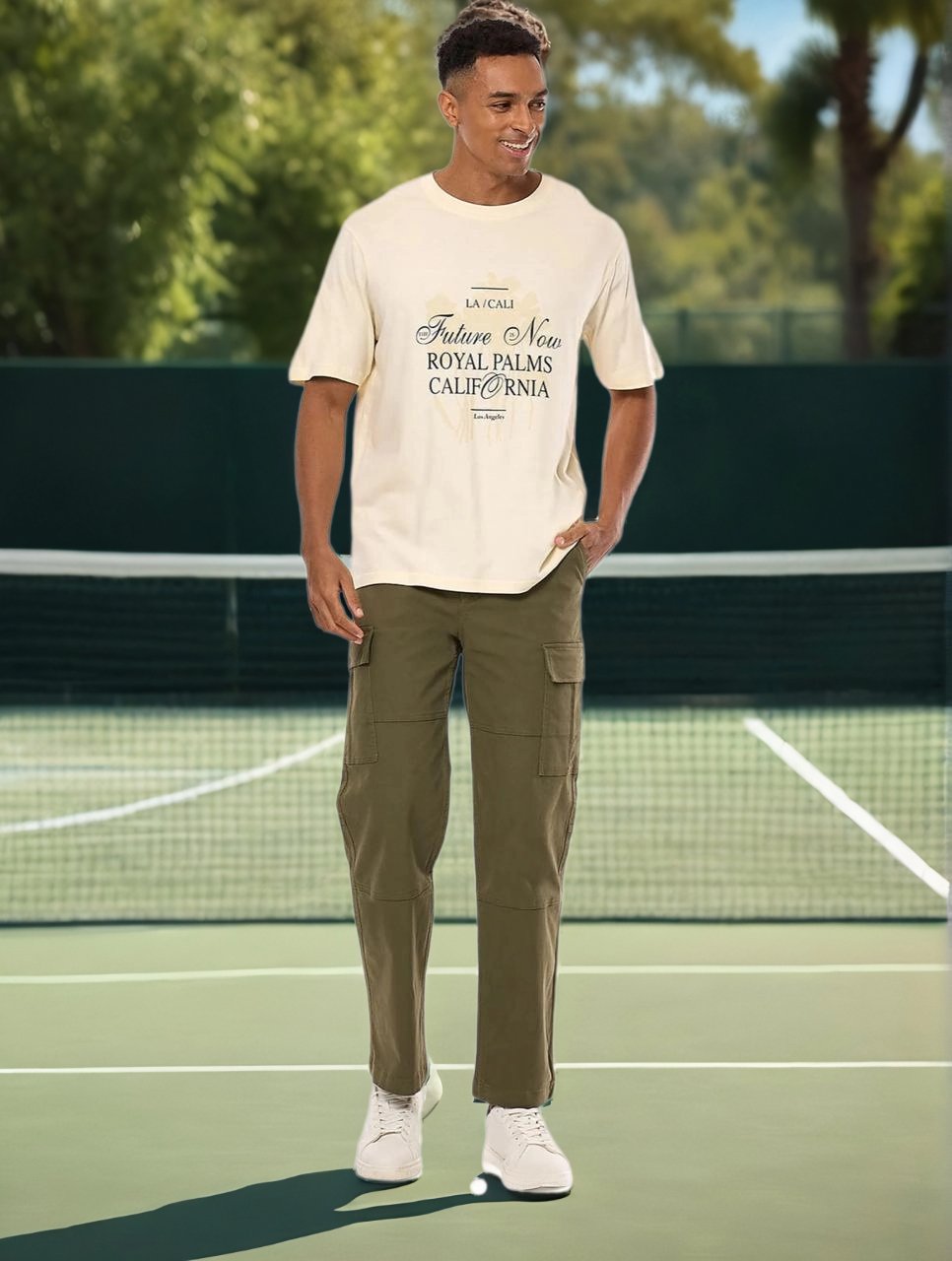 BR-Printed T-Shirt with Crew Neck and Short Sleeves