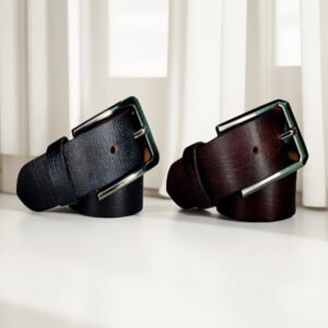 Combo of TWO Leather Belt (Brown & Black )