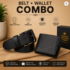 Combo of Leather Belt and Wallet